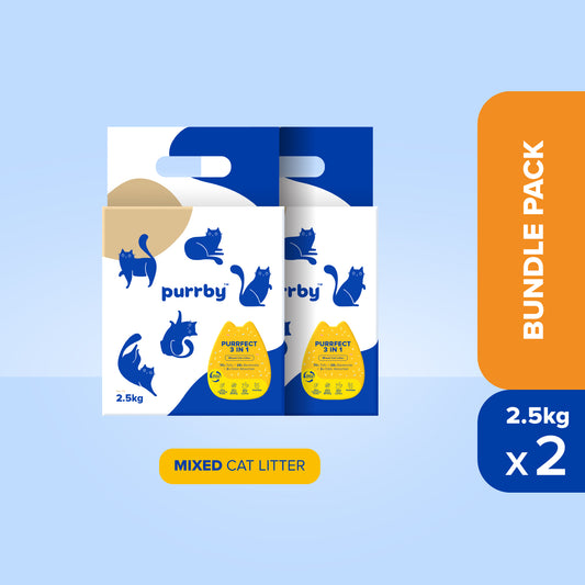 Purrby® Purrfect 3 In 1 Mixed Tofu Cat Litter [2.5kg/6L]
