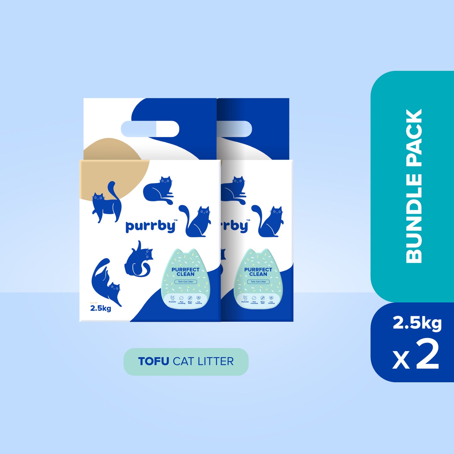 Purrby® Purrfect Clean Tofu Cat Litter [2.5kg/6L]